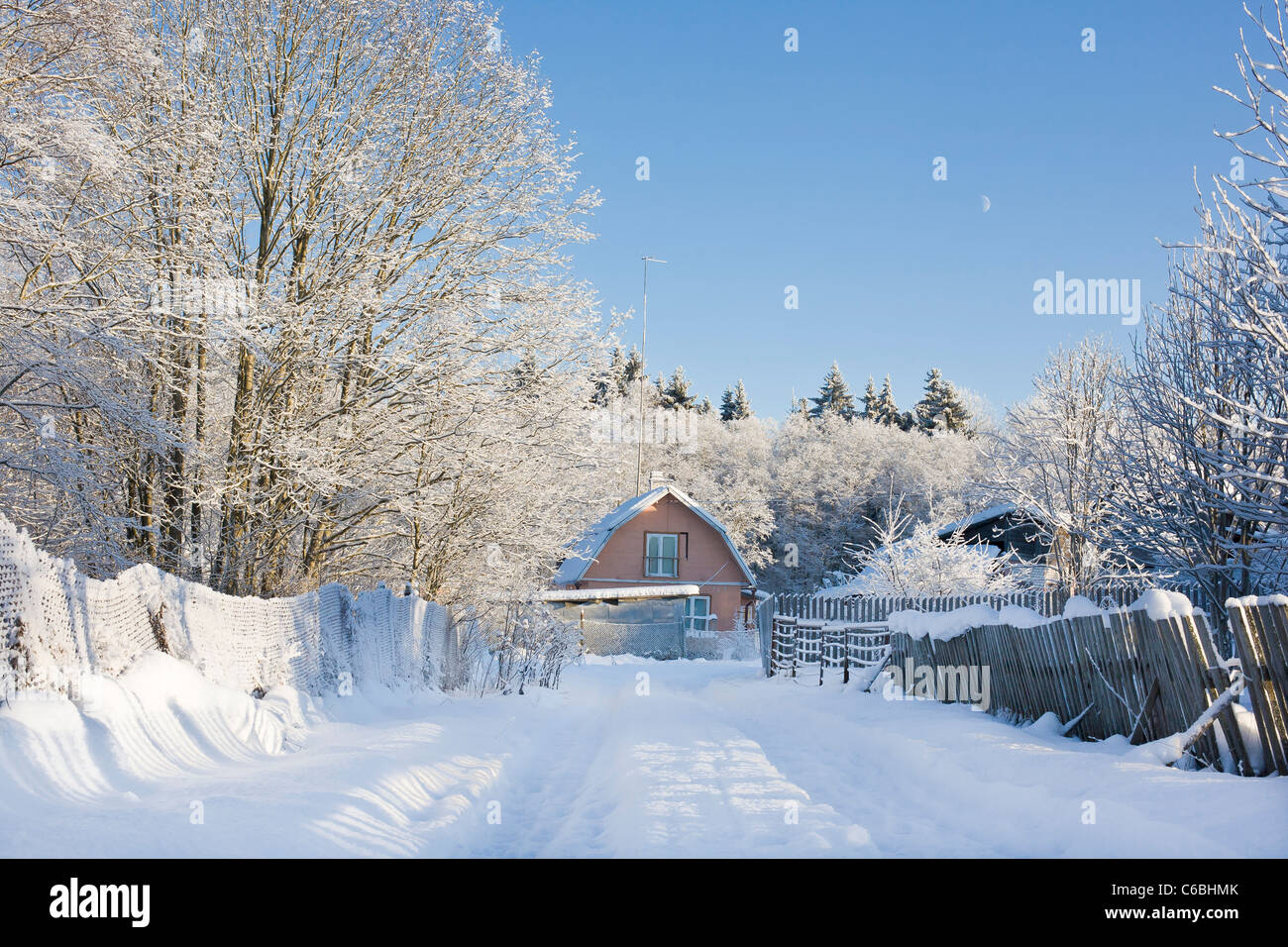 Kleines Dorf in Russland Stockfoto