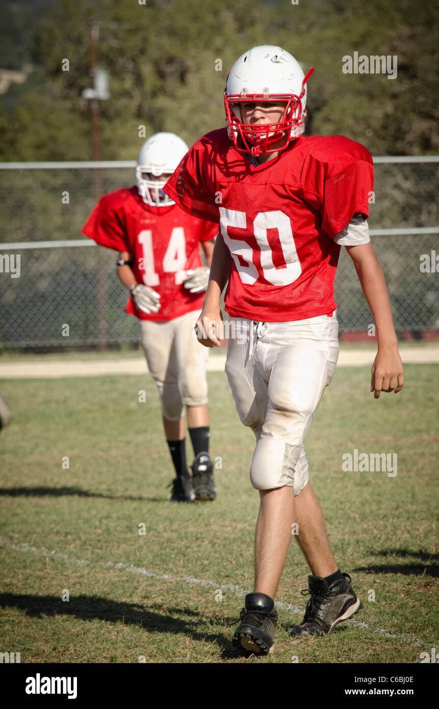 US-amerikanischer American-Football-Spieler Stockfoto