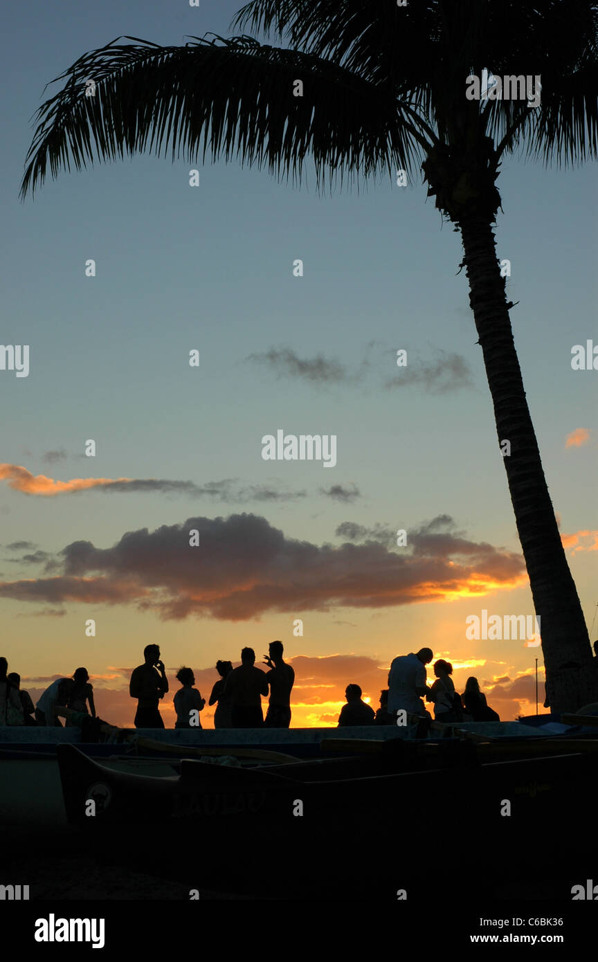 Sunset Party Stockfoto