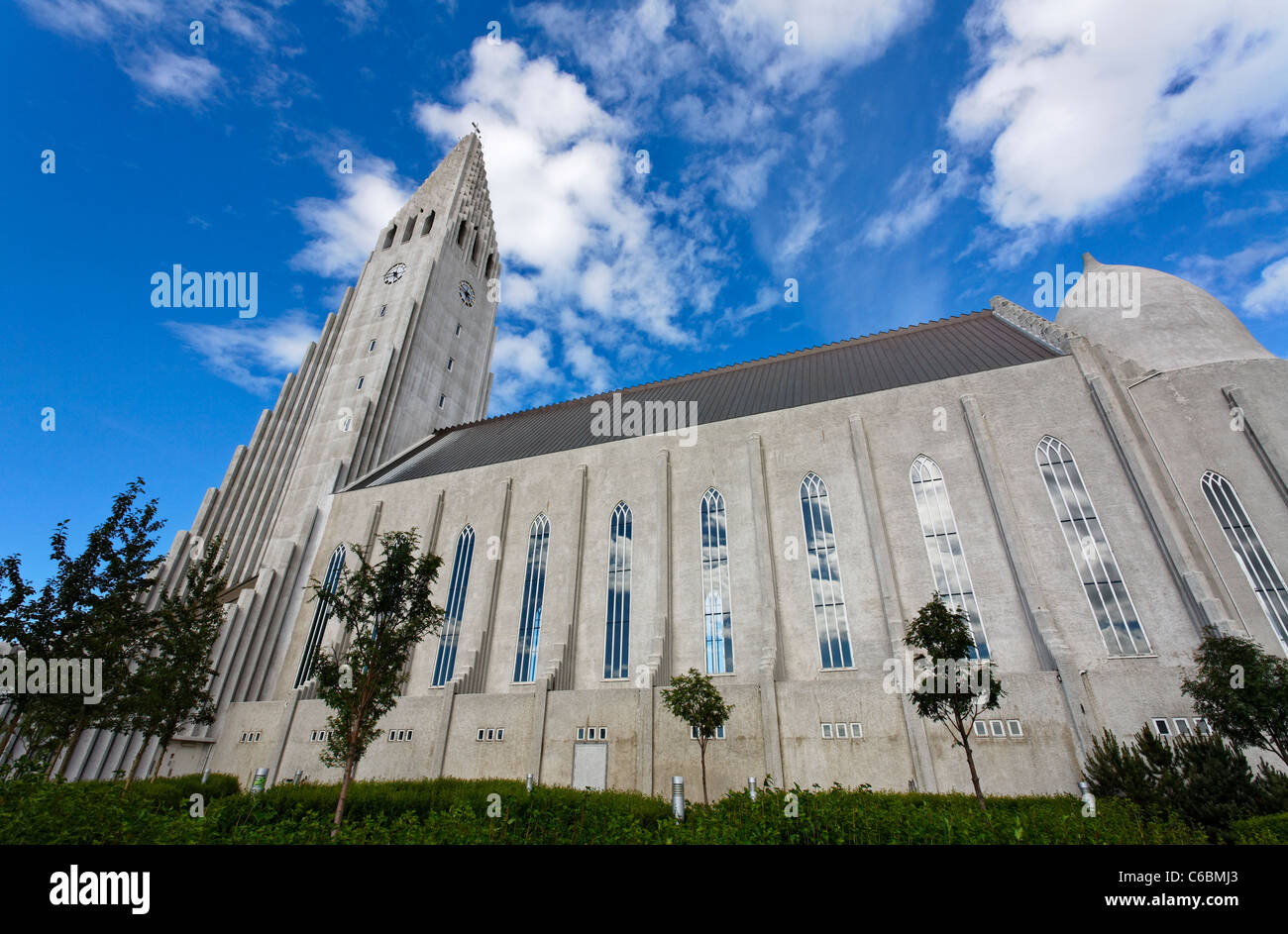 Hallgrimskirkja Kirche, Rejyjavik, Island Stockfoto