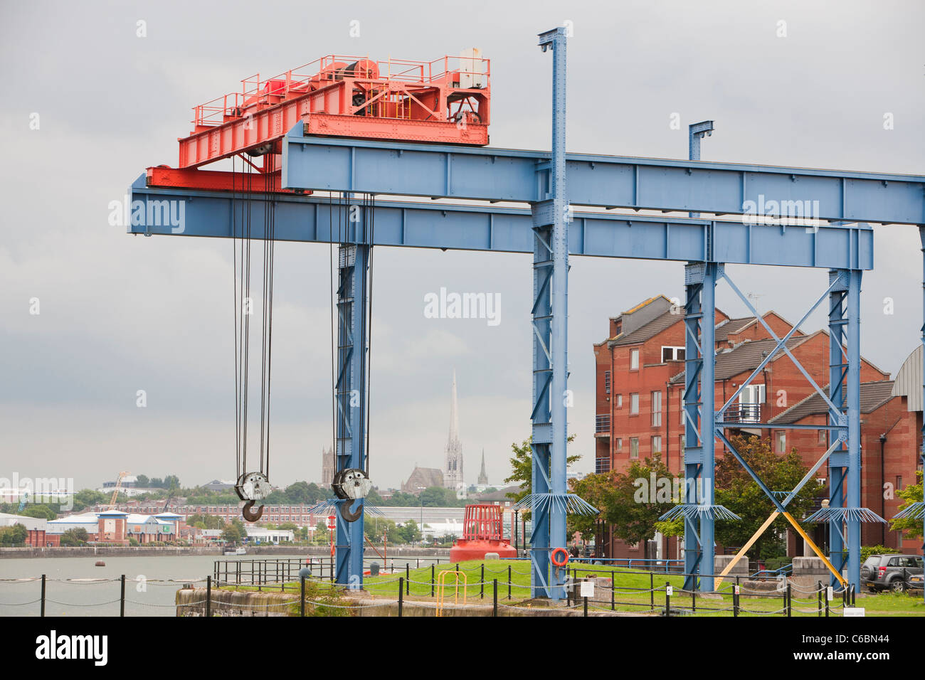 Preston Marina in den alten Docks, Lancashire, UK. Stockfoto