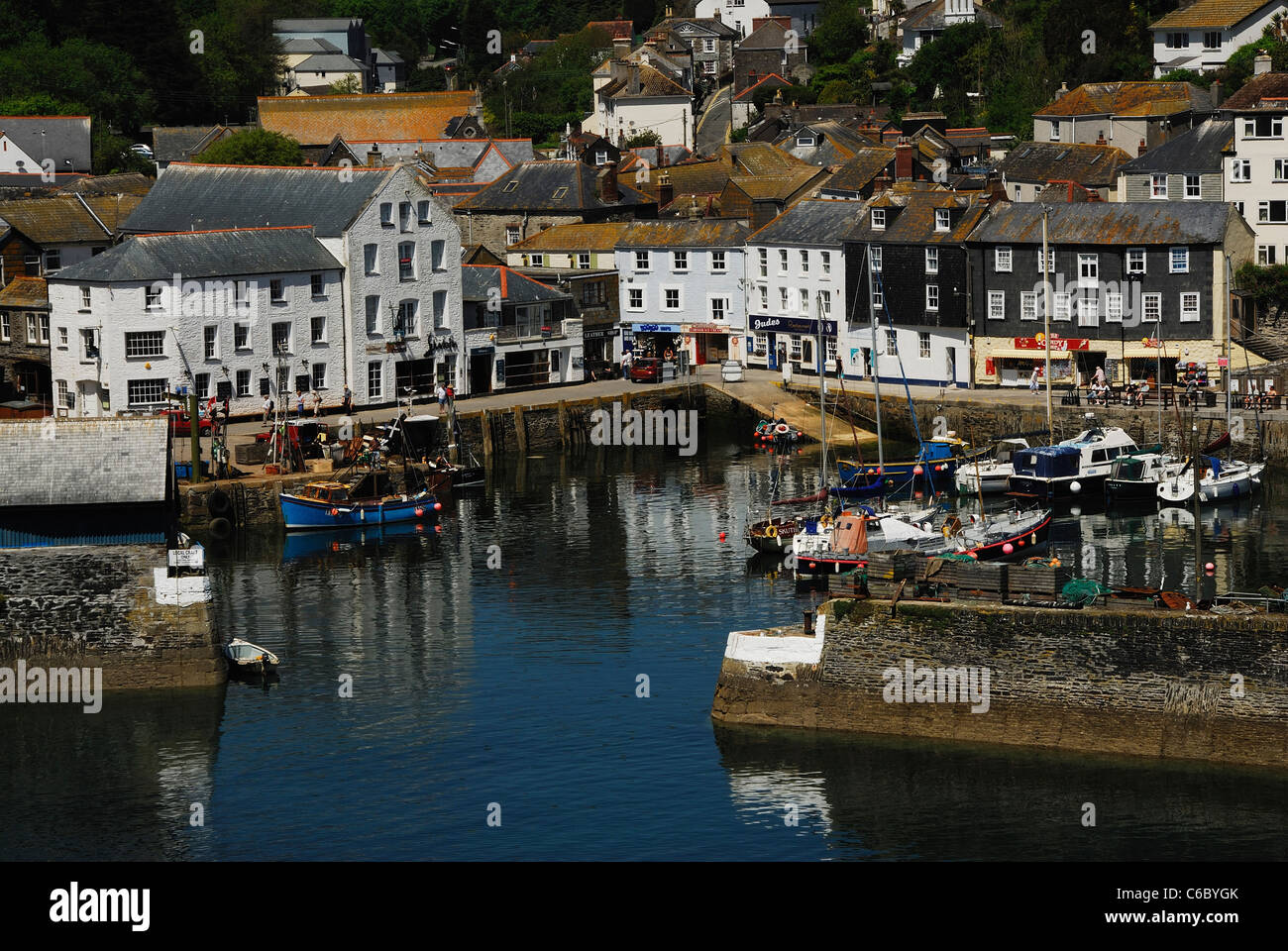 Die kornische Fischerdorf Port von Mevagissey Cornwall West Country UK Stockfoto