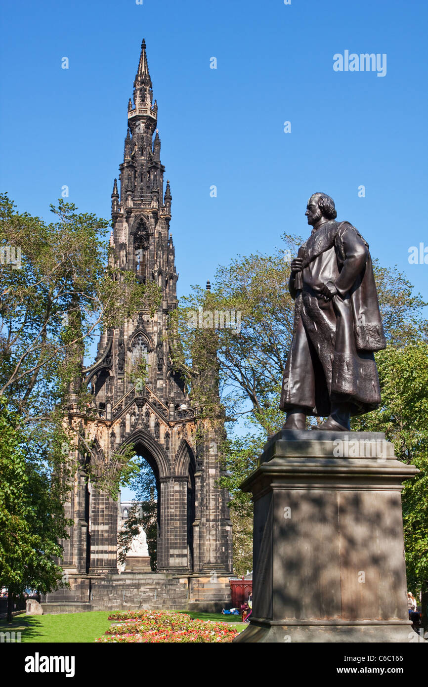 Scott Monument Princes Street Gardens, Edinburgh Stockfoto