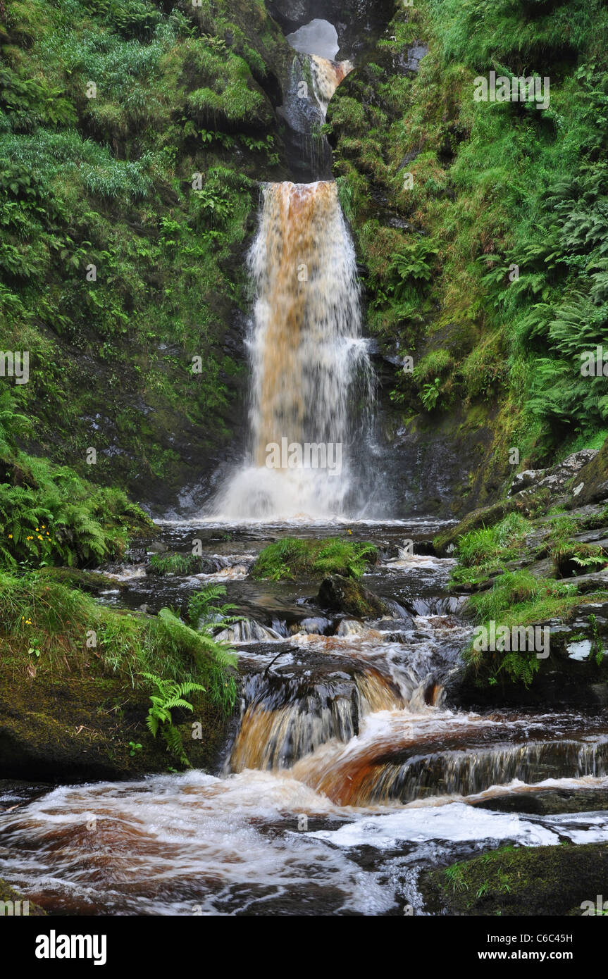 Pistyll Rhaeadr Wasserfall, North Wales, UK. August 2011 Stockfoto