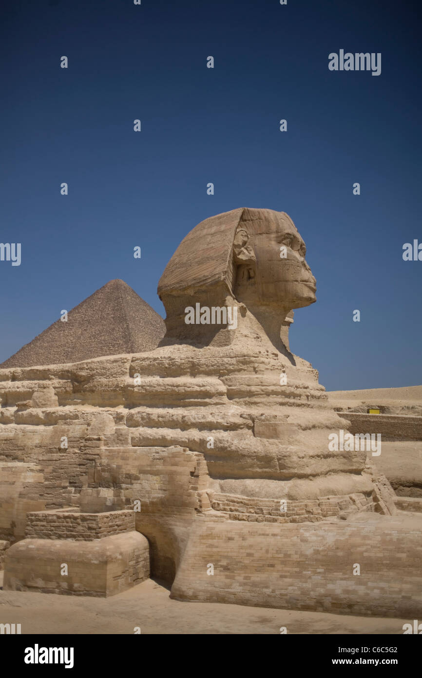 Die große Sphinx von Gizeh nahe Kairo, Ägypten, 9. August 2011 Stockfoto