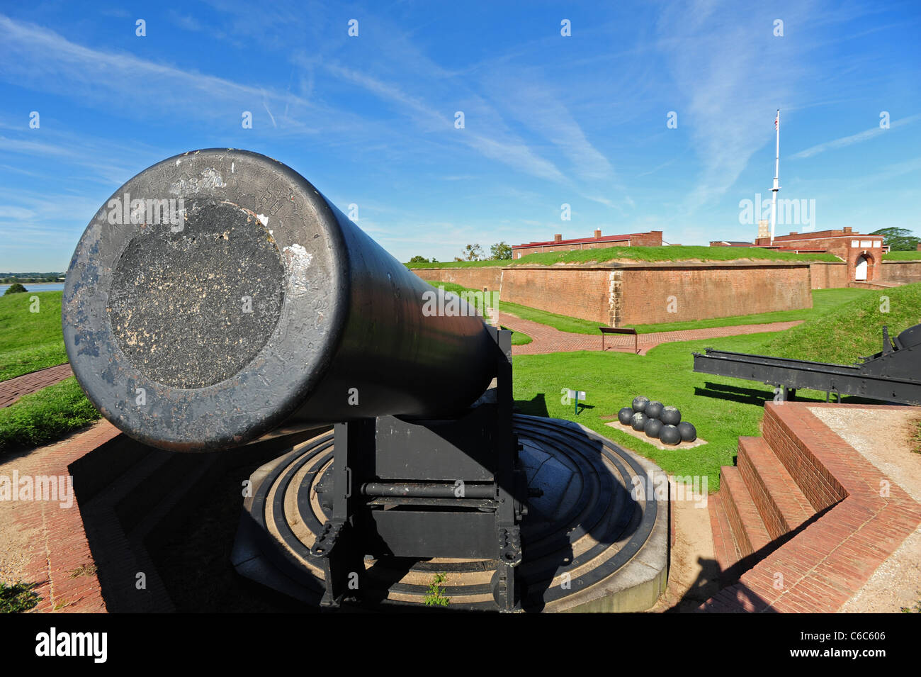 USA Baltimore MD Maryland Fort McHenry Nationalmonument und historischen Schrein-Nationalpark-Service Stockfoto