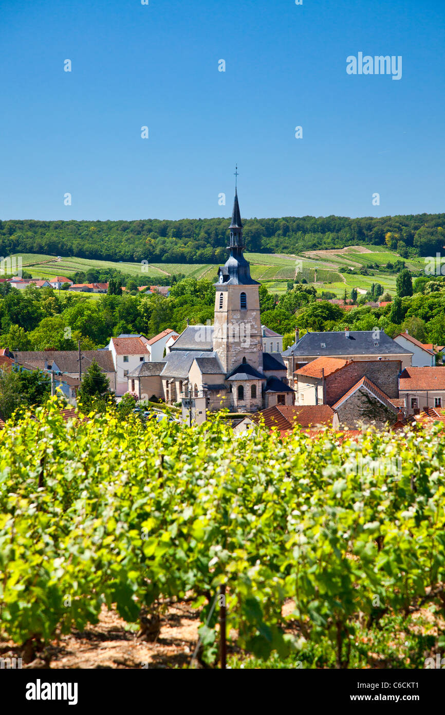 Frankreich, Marne, Sermiers, einem Dorf in der Nähe von Reims mit Champagner Wein verbunden Stockfoto