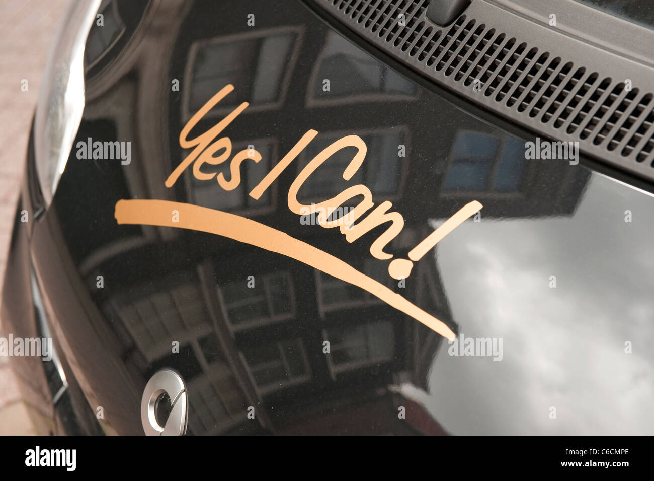 Ja kann ich mich anmelden Auto Amsterdam Niederlande Holland Europa Stockfoto