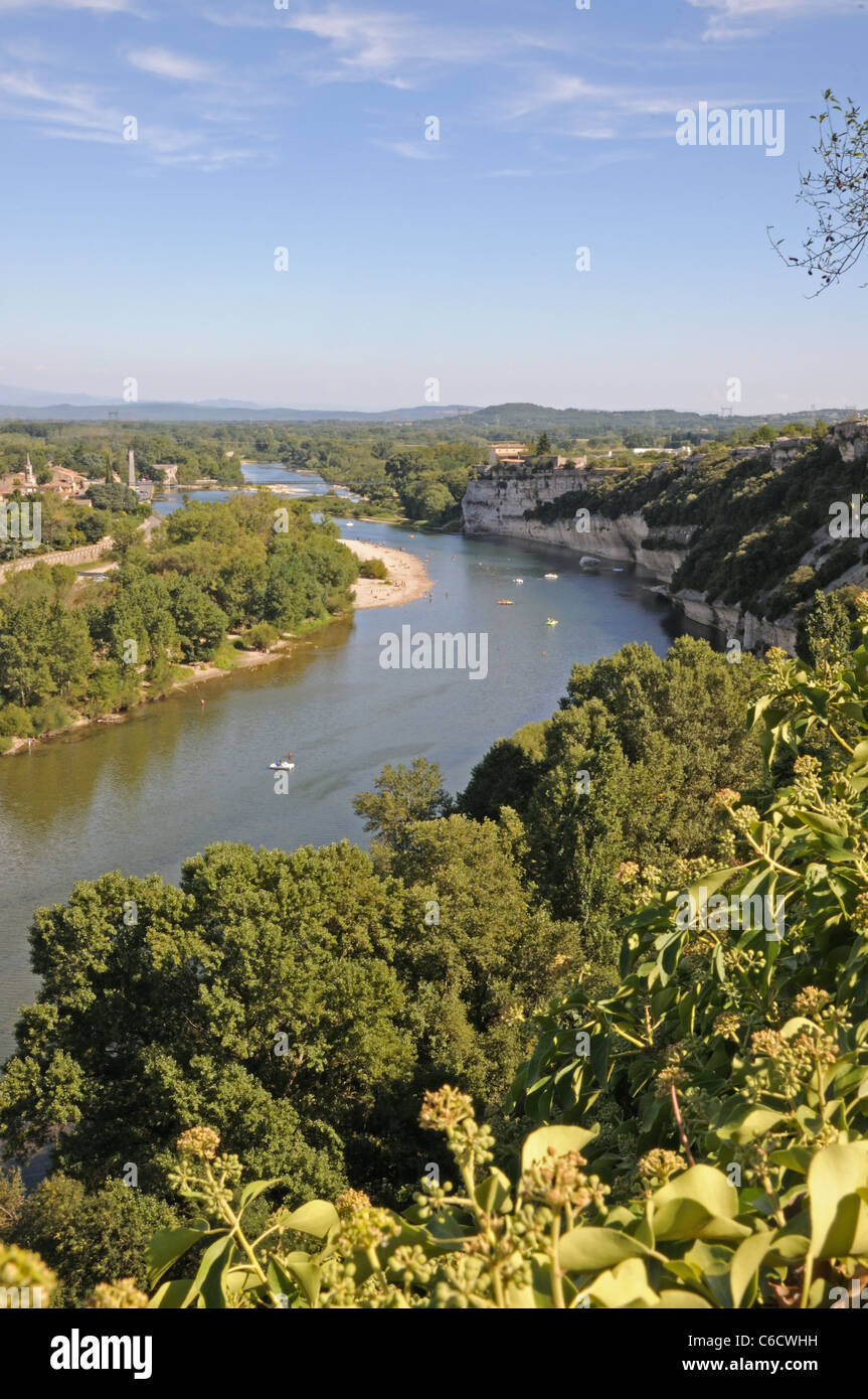 Ardèche in Frankreich Gard von Wänden Aigueze Dorf Stockfoto