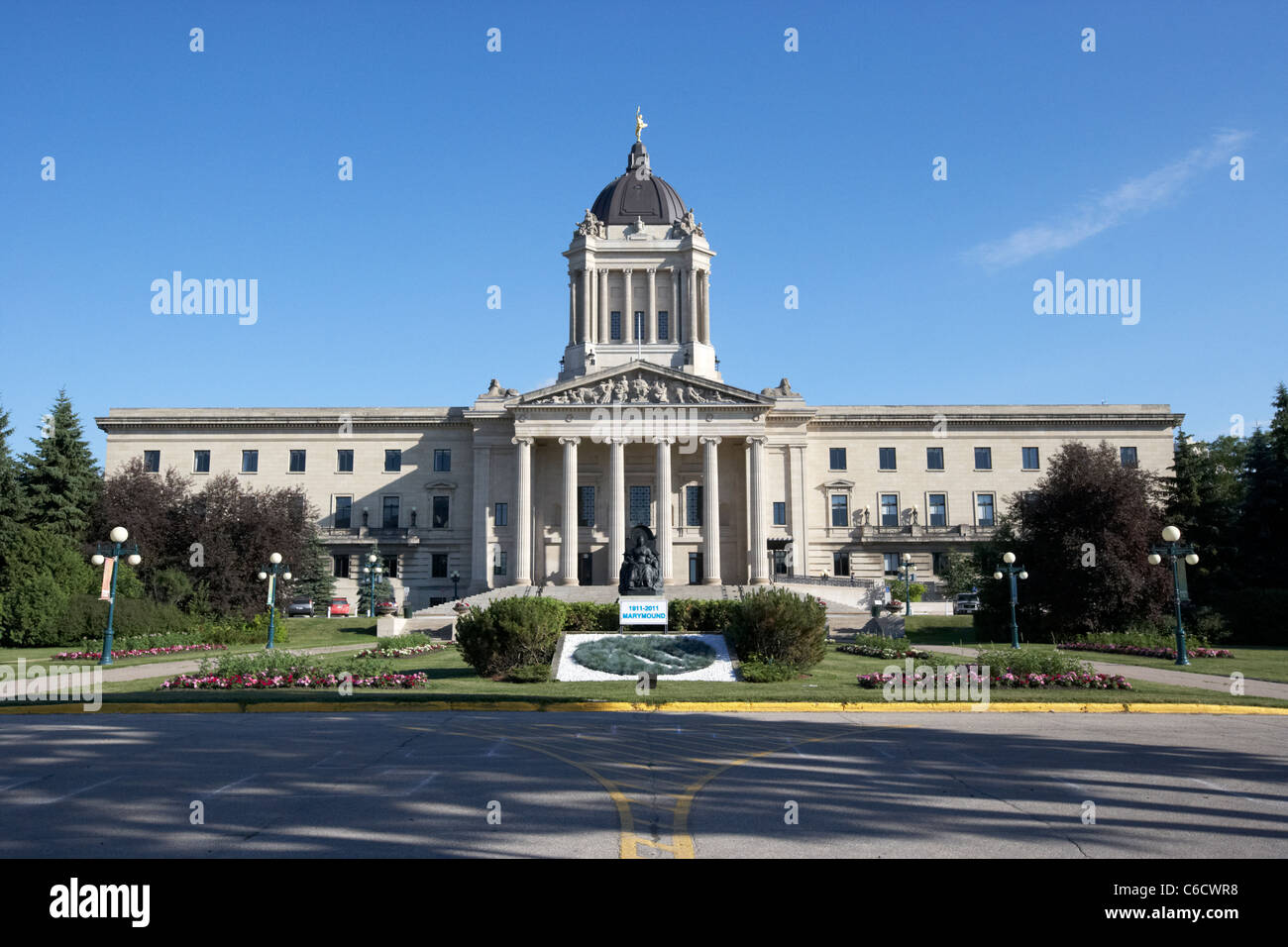 Manitoba gesetzgebenden Gebäude Winnipeg Manitoba Kanada Stockfoto