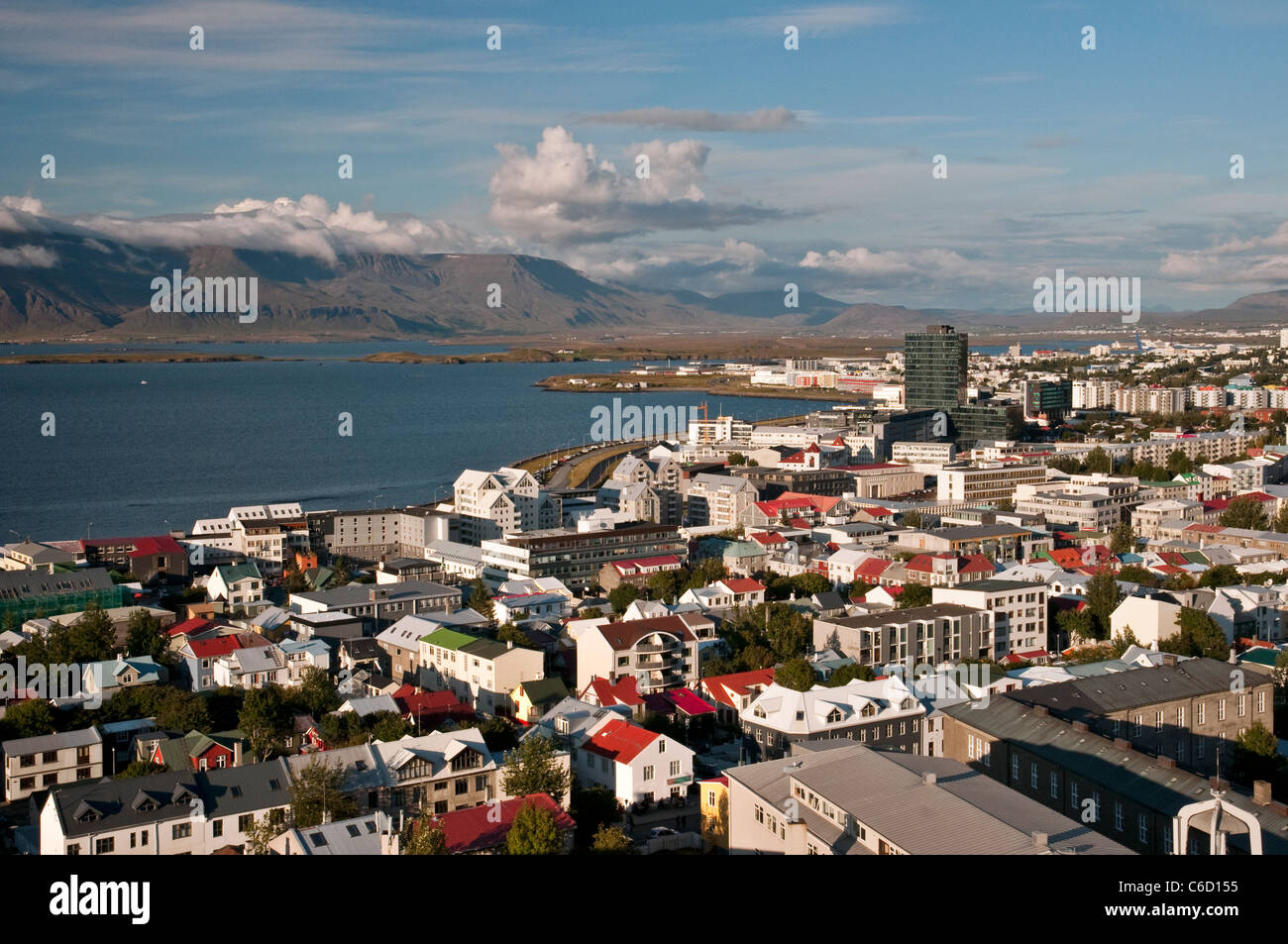 Blick auf Reykjavik, Island Stockfoto