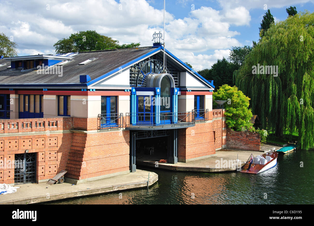 Henley Royal Regatta Hauptsitz von Henley Brücke, Henley-on-Thames, Oxfordshire, England, Vereinigtes Königreich Stockfoto