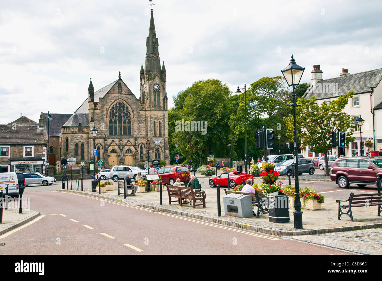 Barnard Castle Stadtzentrum Stockfoto