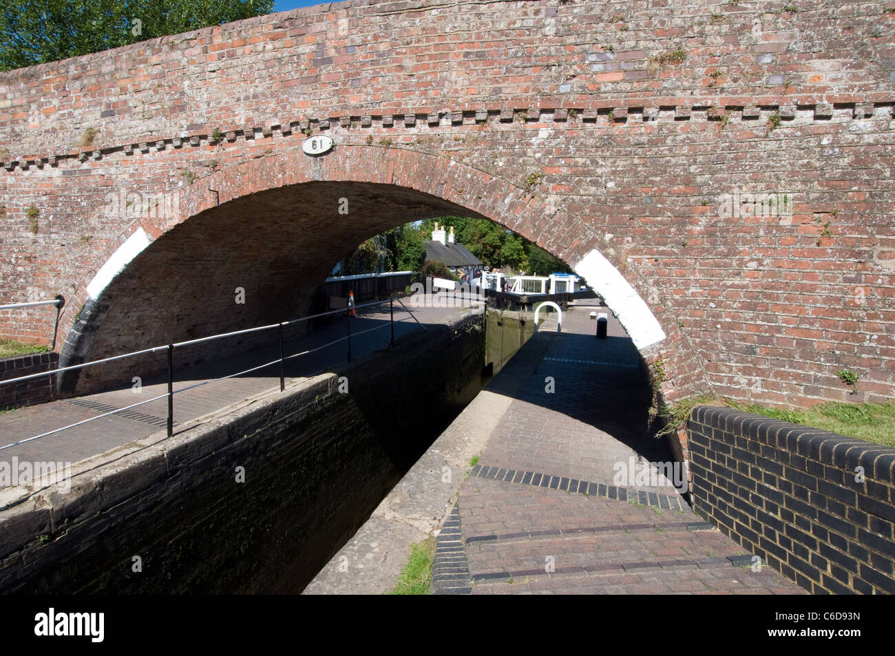 Brücke über die untere Treppe im Foxton sperrt leicestershire Stockfoto