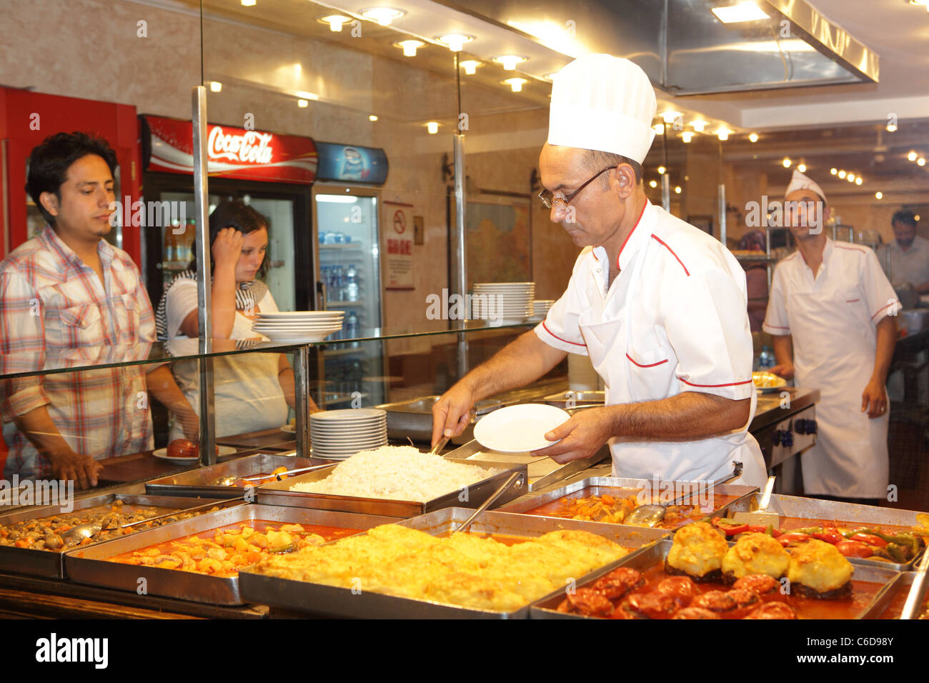 Fastfood-Restaurant in Istanbul, Türkei Stockfoto