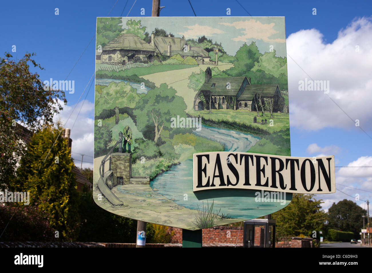 Easterton Zeichen Stockfoto