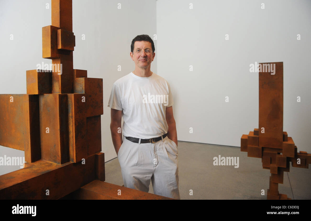 Antony Gormley Antony Gormley "Testgelände" Ausstellung im White Cube Gallery, London, England-03.06.10 Stockfoto