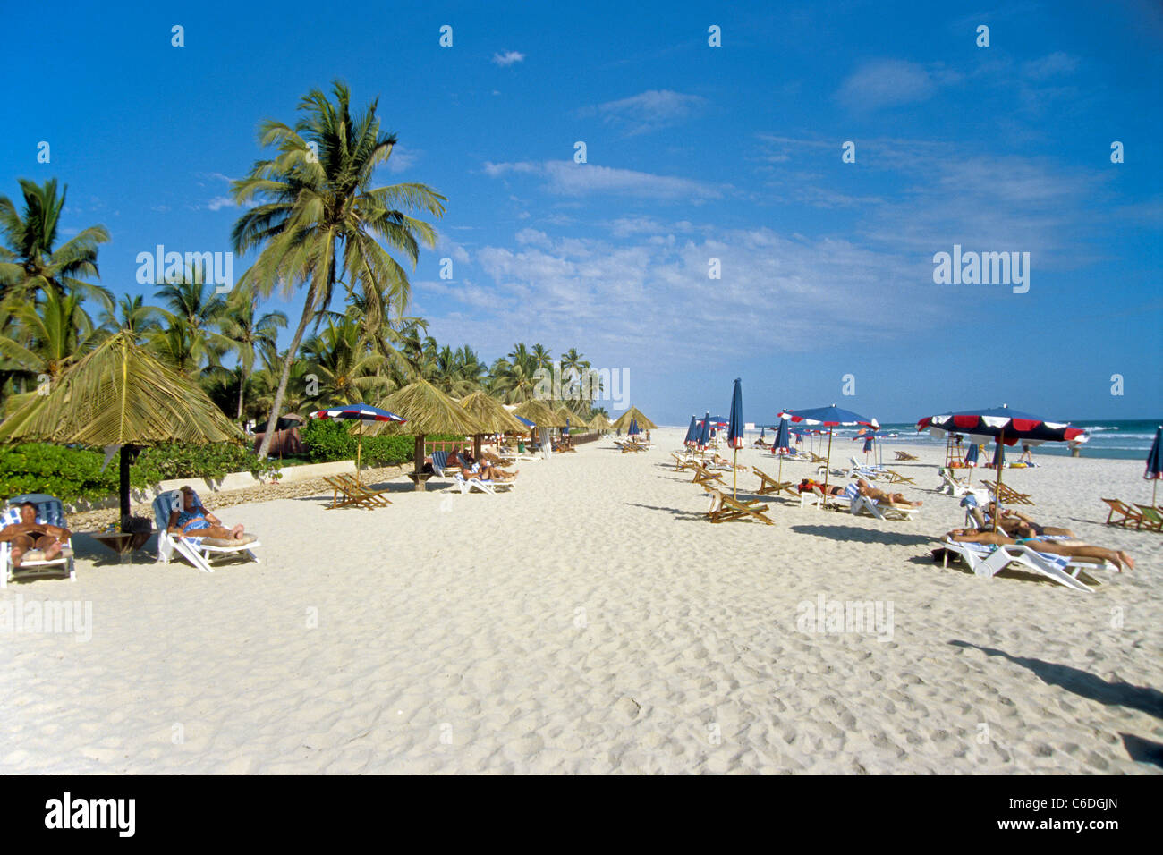 Dem Strand vom Crown Plaza Hotel, Salalah, Strand von Crown Plaza Hotel, Salalah, Oman Stockfoto