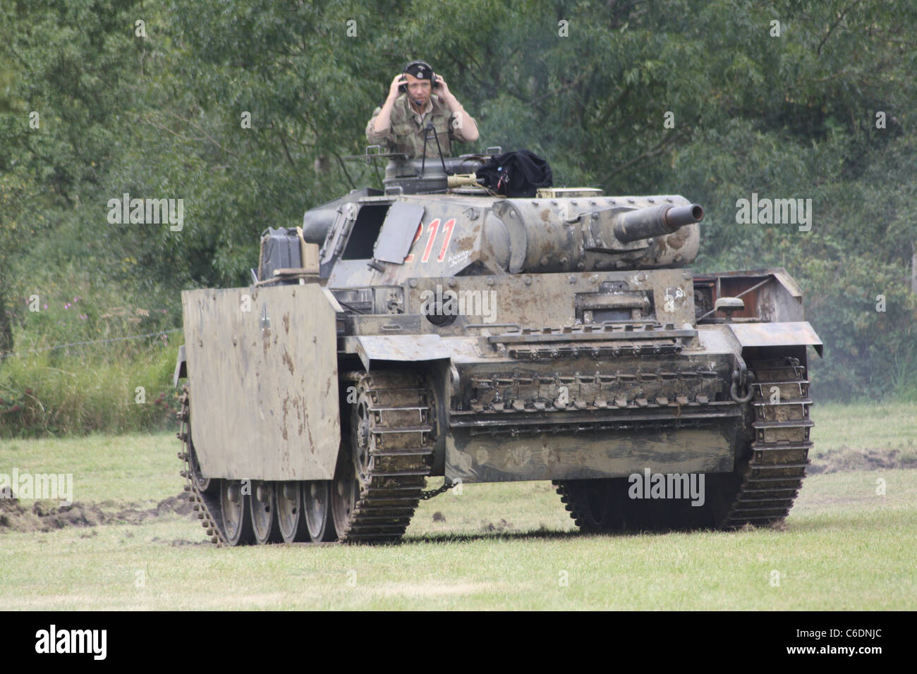 WWII deutsche Panzer Krieg Reenactment Stockfoto