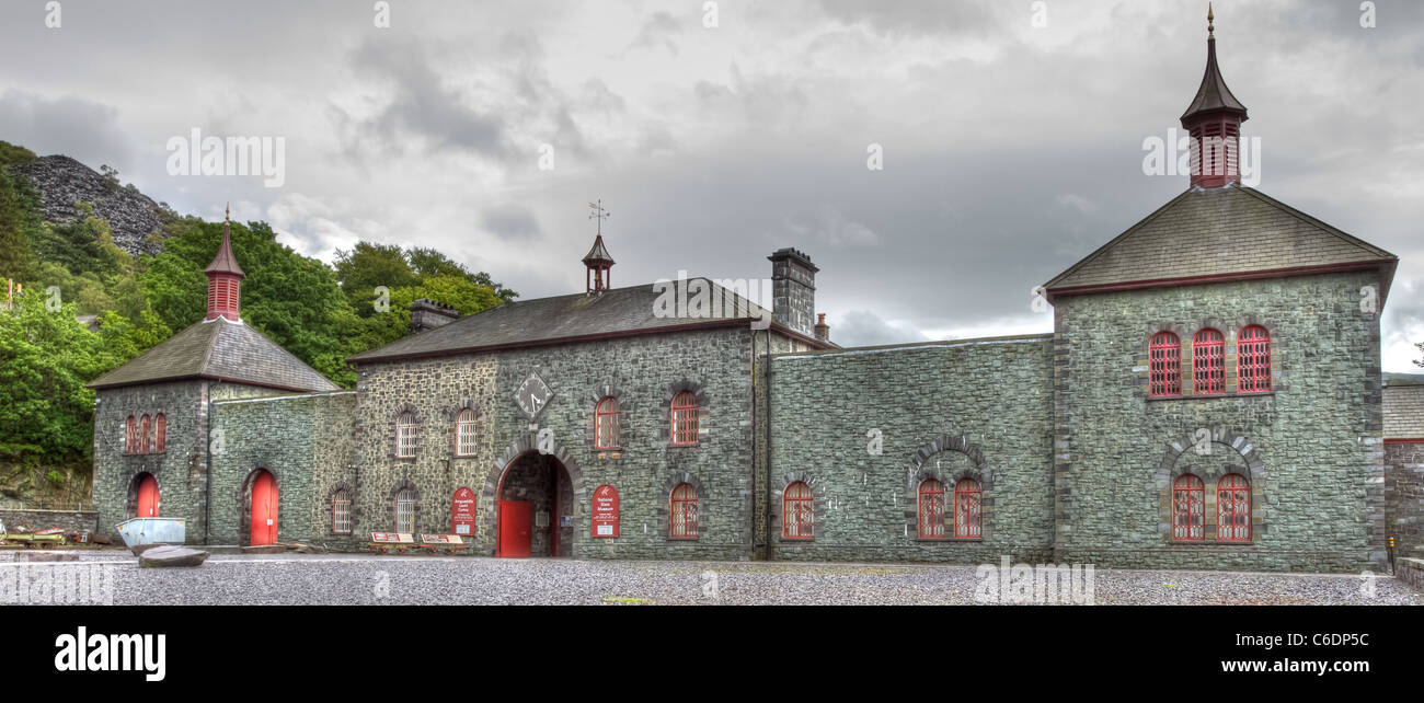 Welsh National Slate Museum in Llanberis in Snowdonia-Nationalpark, Wales. Stockfoto