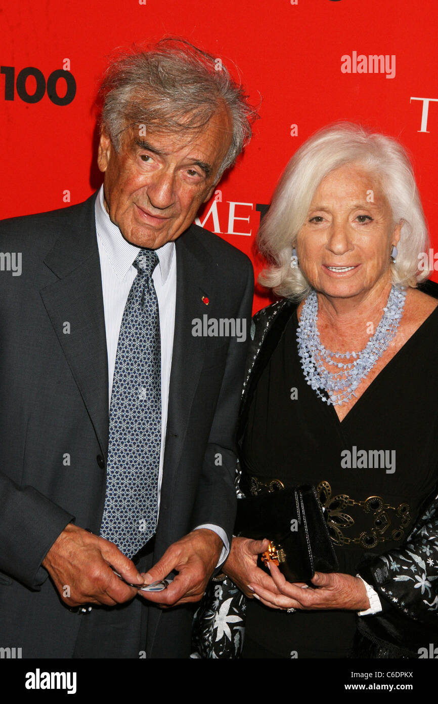 Elie Wiesel und seine Frau Marion Wiesel 2010 Zeit 100 Gala im Time Warner Center New York City, USA - 04.05.10 Stockfoto