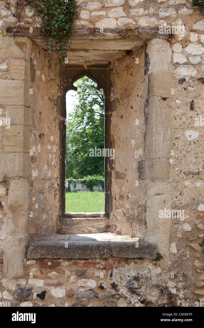 Unsere Liebe Frau von Thetford Cluniac mittelalterlichen Priory Ruinen, Norfolk, Großbritannien, Stockfoto