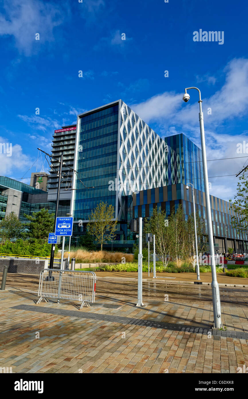 Media City UK in Salford Quays in der Nähe von Manchester, England ist die nördliche Heimat der BBC Stockfoto