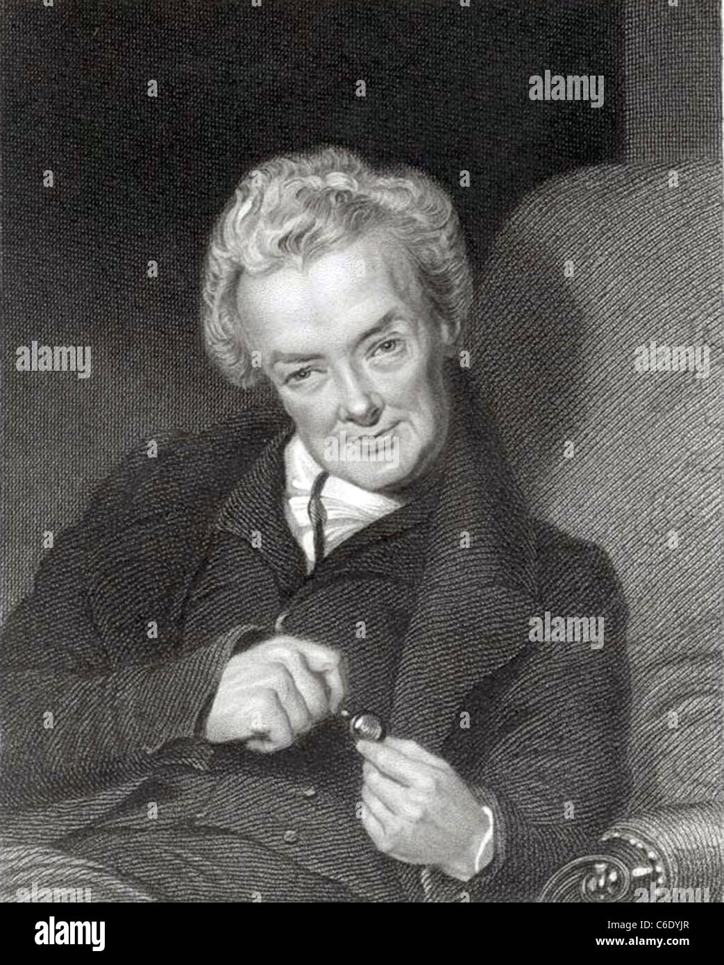 WILLIAM WILBERFORCE (1759-1833) englische Politiker Anti-Sklaverei Aktivist als Gravur von Samuel Cousins über 1834 Stockfoto