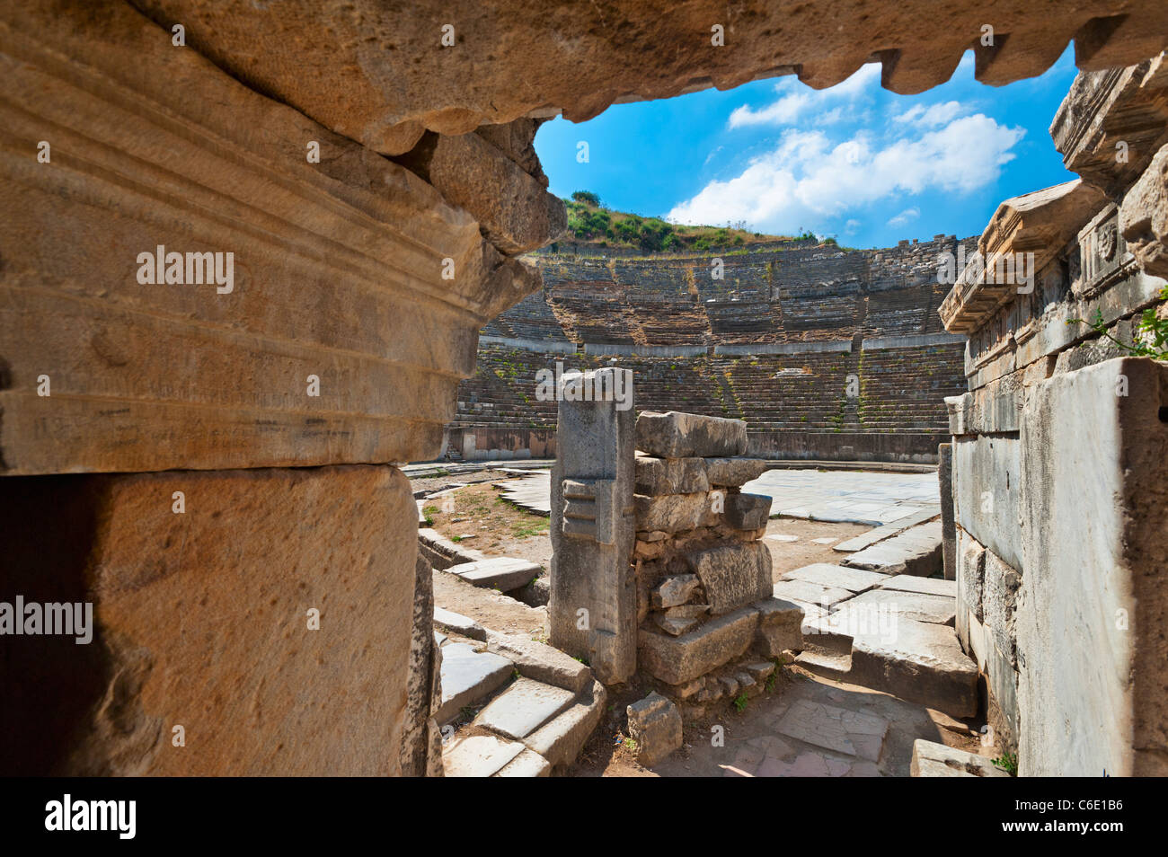 Türkei, Ephesus, römische Amphitheater Stockfoto