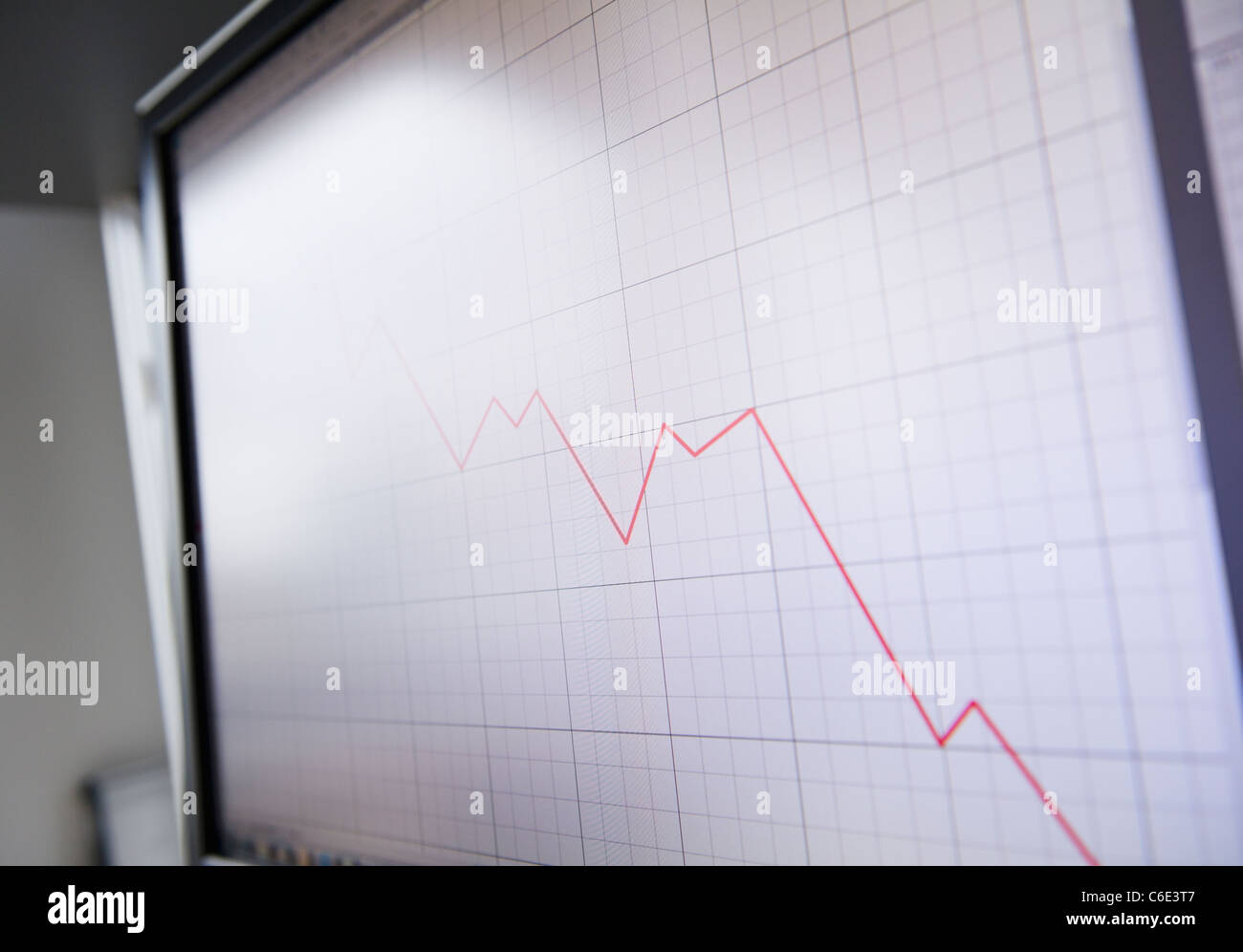 USA, New Jersey, Jersey City, Nahaufnahme des Diagramms Stockfoto