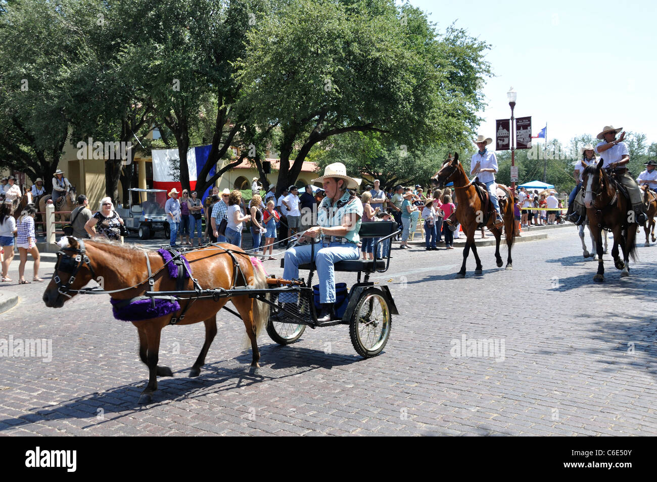 Parade, Nationalfeiertag der amerikanischen Cowboys, jährliche Cowboy Festival, Schlachthöfe, Fort Worth, Texas, USA Stockfoto