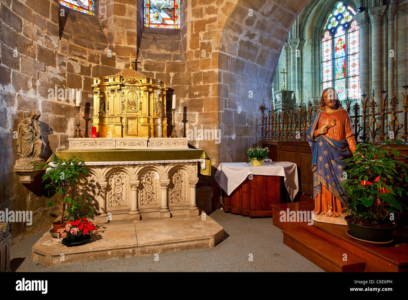 Europa, Frankreich, Val-d ' Oise (95), Kirche von Auvers-Sur-Oise Stockfoto
