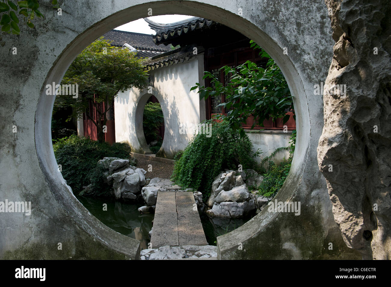 Yipu Garten in Suzhou, aufgeführt von der UNESCO zum Weltkulturerbe. 13. August 2011 Stockfoto