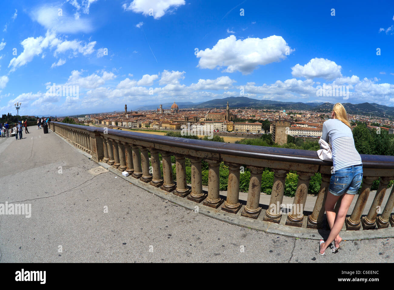Joung Touristen in Florenz Stockfoto