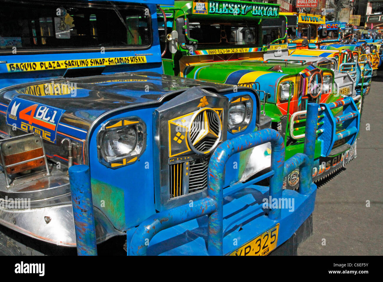 Jeepneys der Philippinen Stockfoto