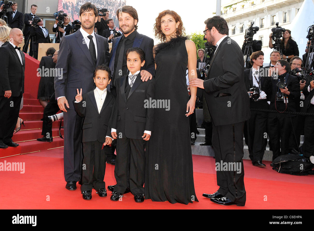 Jose Maria Yazpik, Diego Luna, Gerardo Ruiz-Esparza und Christopher Ruiz-Esparza, Gast 2010 Cannes International Film Festival Stockfoto