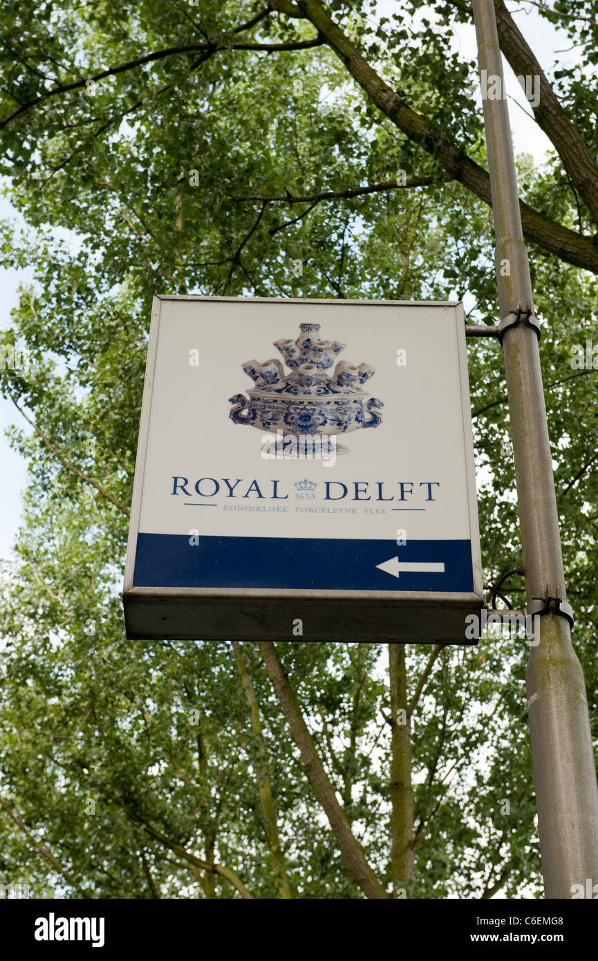 Royal Delft-Zeichen-Holland-Niederlande-Europa Stockfoto