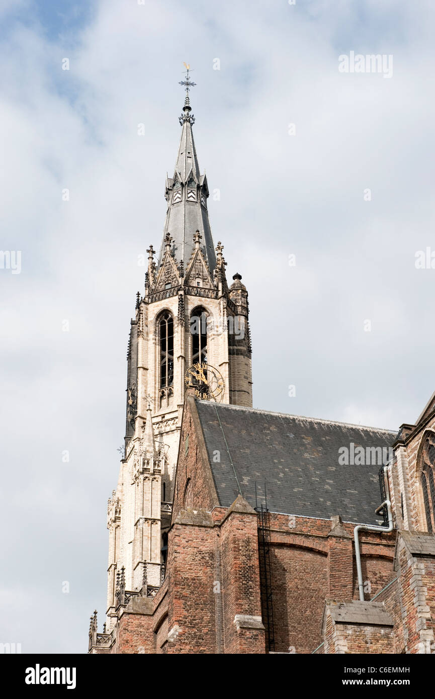 Alte Kirche Spire Delft Holland Niederlande Europa Stockfoto