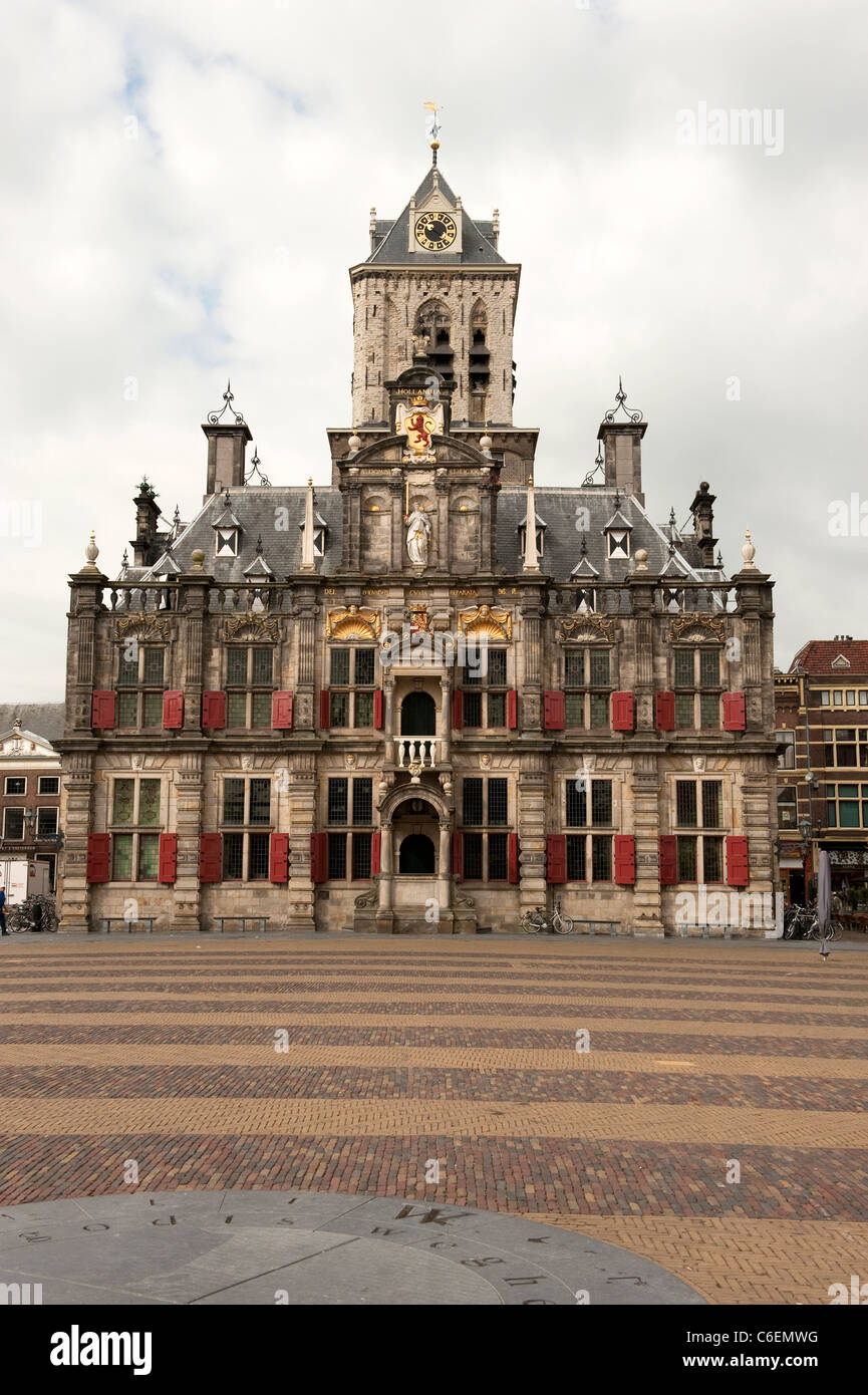 Rathaus Delft Holland Niederlande Europa Stockfoto