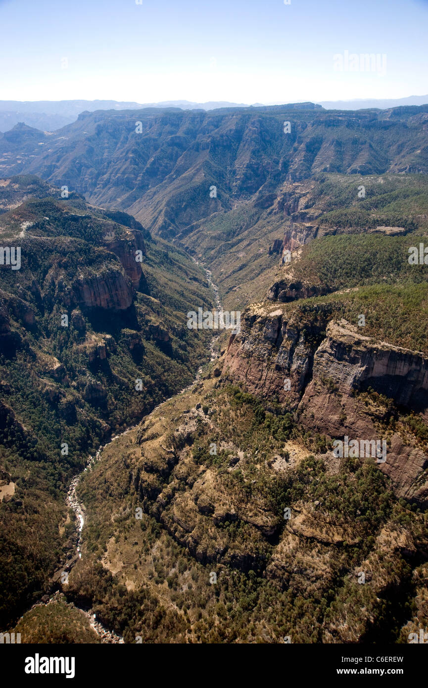 Luftaufnahme von Copper Canyon in Chihuahua, Mexiko Stockfoto