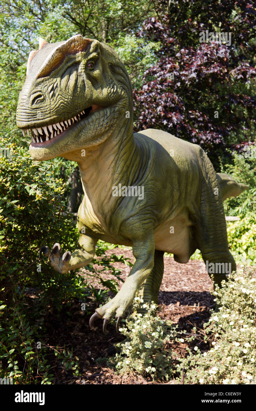 Ein Dinosaurier im Zoo von Chester genommen. Stockfoto