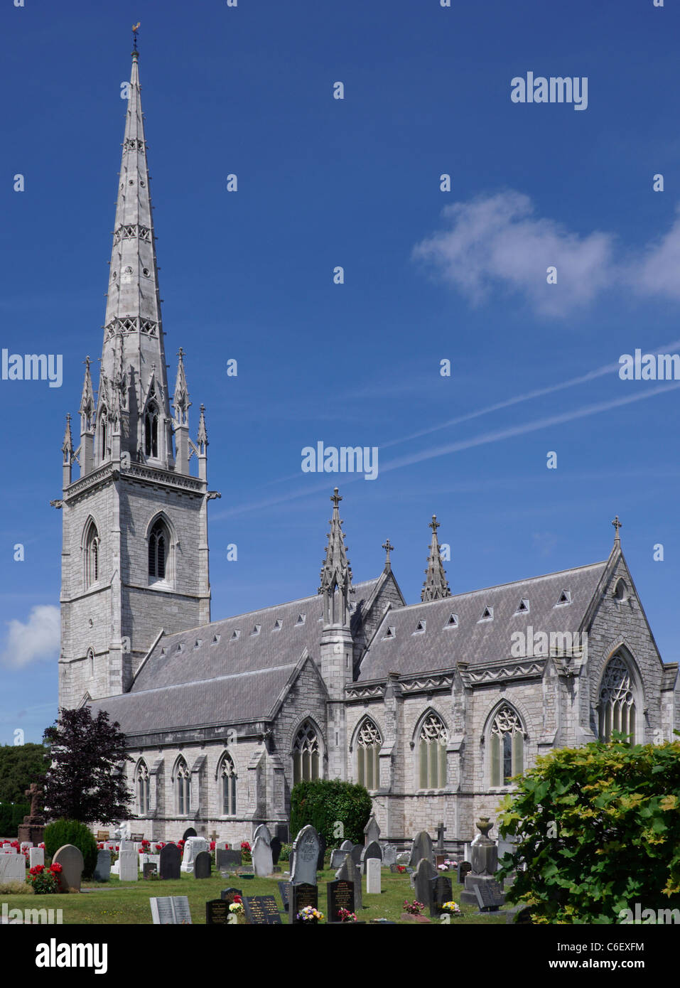 St Margarets Kirche, Bodelwyddan, Nordwales. Lokal als die Marmorkirche kennen. Stockfoto