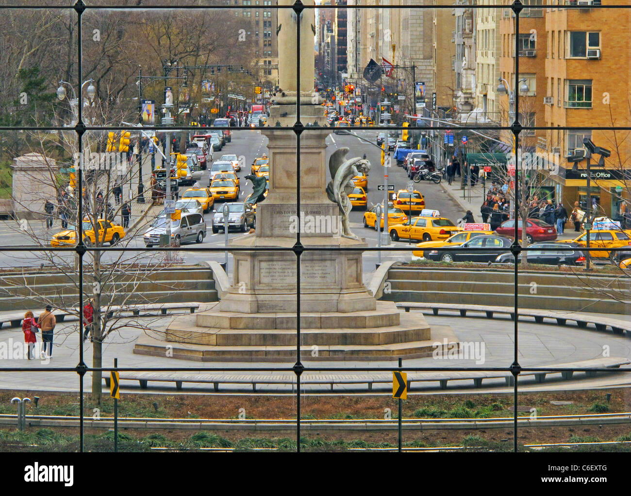 Columbus Circle von Warner Center New York City Stockfoto