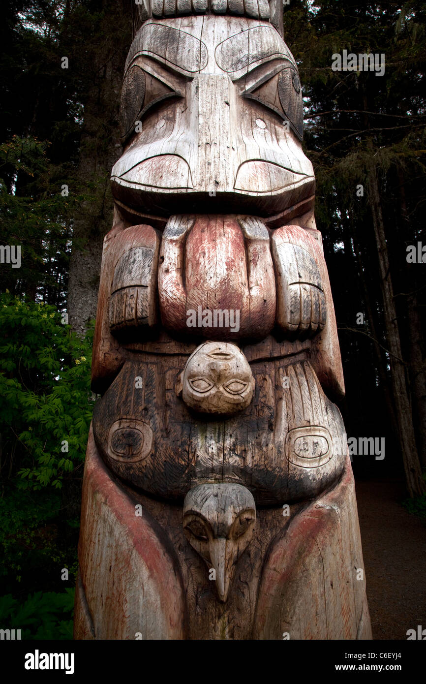 Sitka National Historical Park, Totem Park, Sitka, Alaska Stockfoto