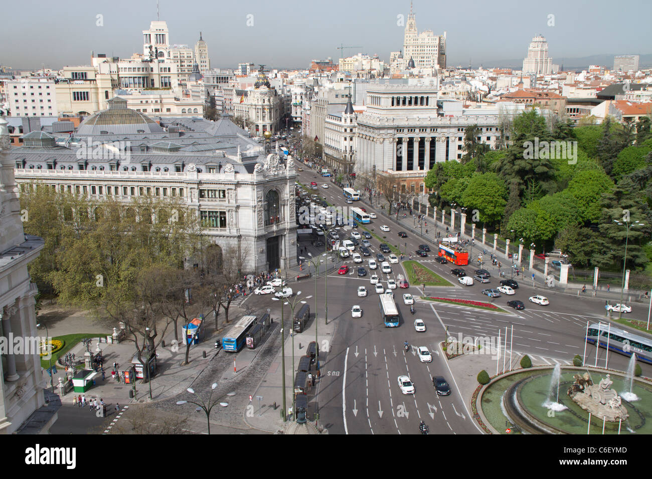 Plaza de Cibeles Madrid. Stockfoto