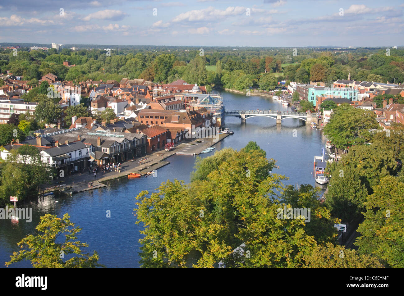 Blick auf die Themse, Riesenrad Royal Windsor, Windsor, Berkshire, England, Vereinigtes Königreich Stockfoto