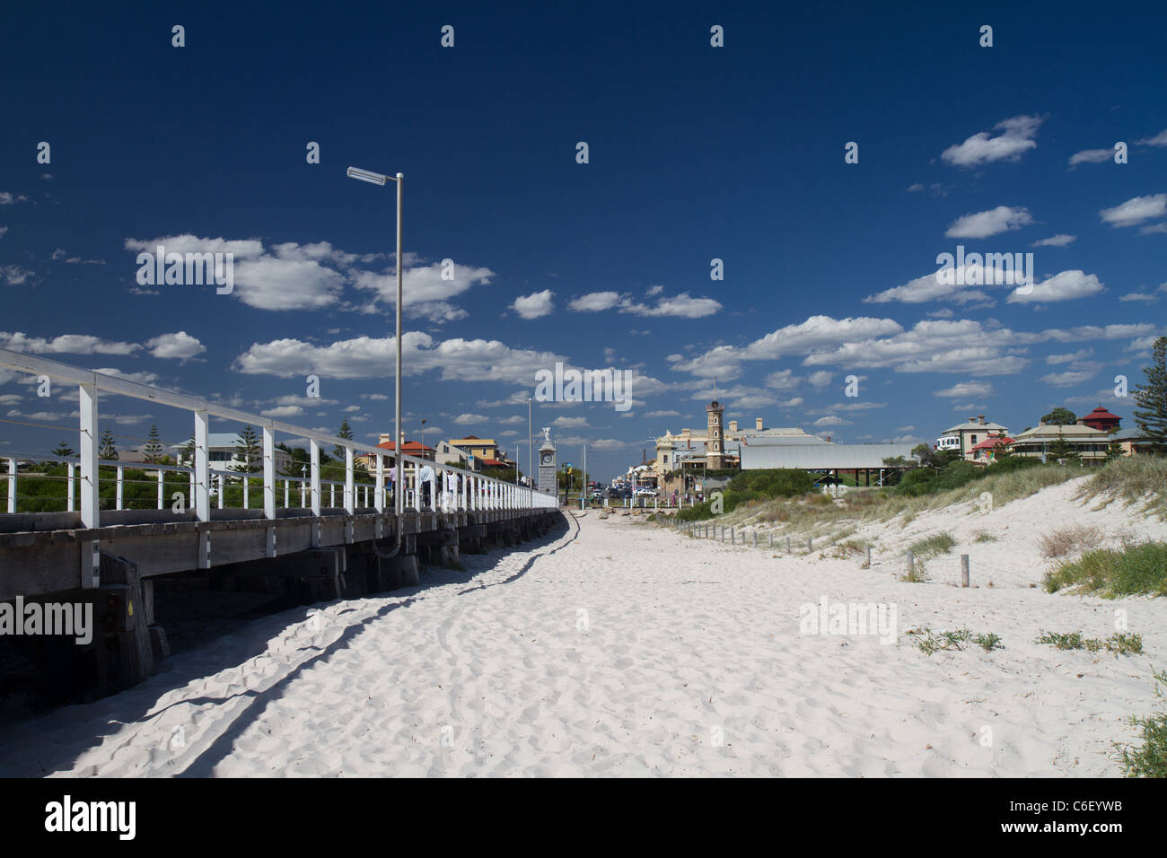 Zugriff auf Semaphore Beach, Adelaide, Südaustralien Stockfoto