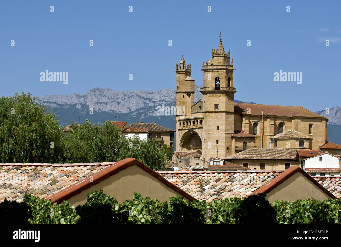 Iglesia Parroquial de San Andres Elciego Alava Spanien Stockfoto