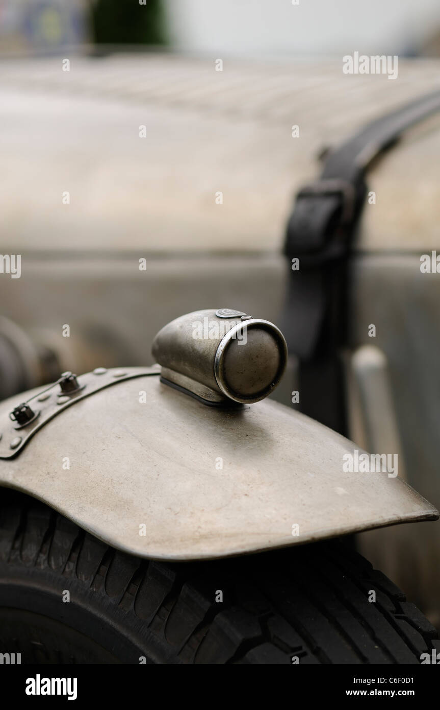 Detail eines Vintage Rennwagens Stockfoto