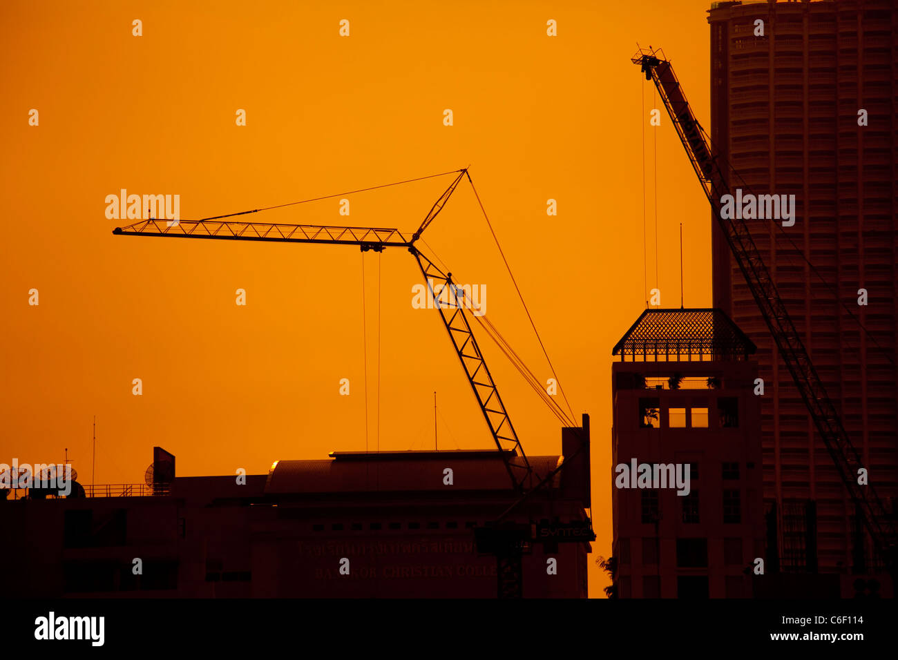 Bauarbeiten in Bangkok, Thailand Stockfoto